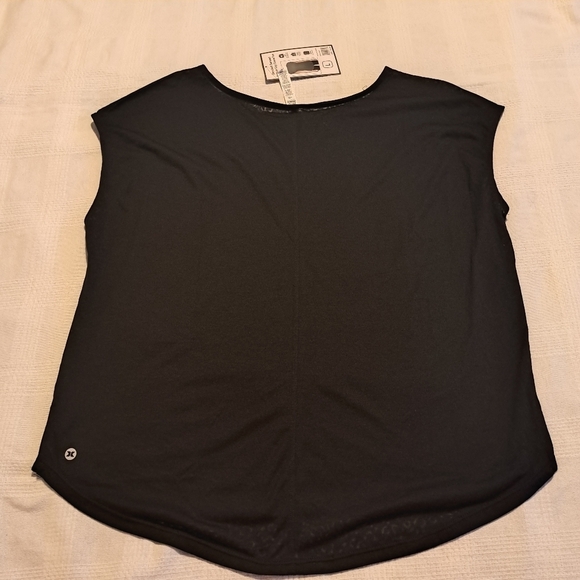 RBX women's size Large Cheeteah Burnout Pattern Cap Sleeve Tee, New - Picture 1 of 5